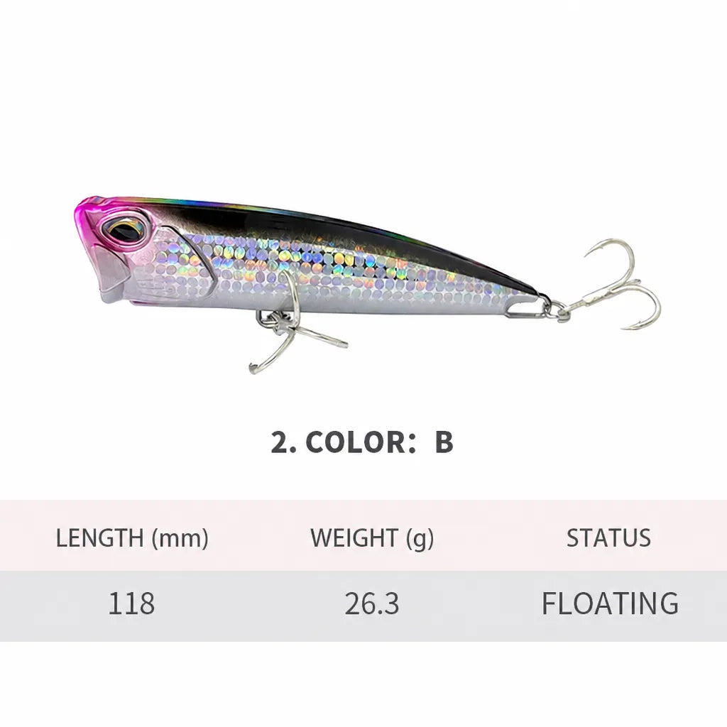 OUTLAW 120 Topwater Popper 4-5:8" - 15:16oz-info-1