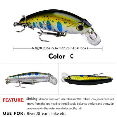PHANTOM 55 Sinking Minnow 2-1/4" - 1/4oz