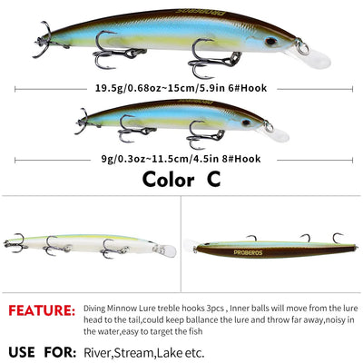 QUANTUM 115 Sinking Minnow 4-1/2" - 9/16oz