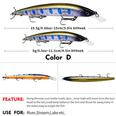 QUANTUM 115 Sinking Minnow 4-1/2" - 9/16oz