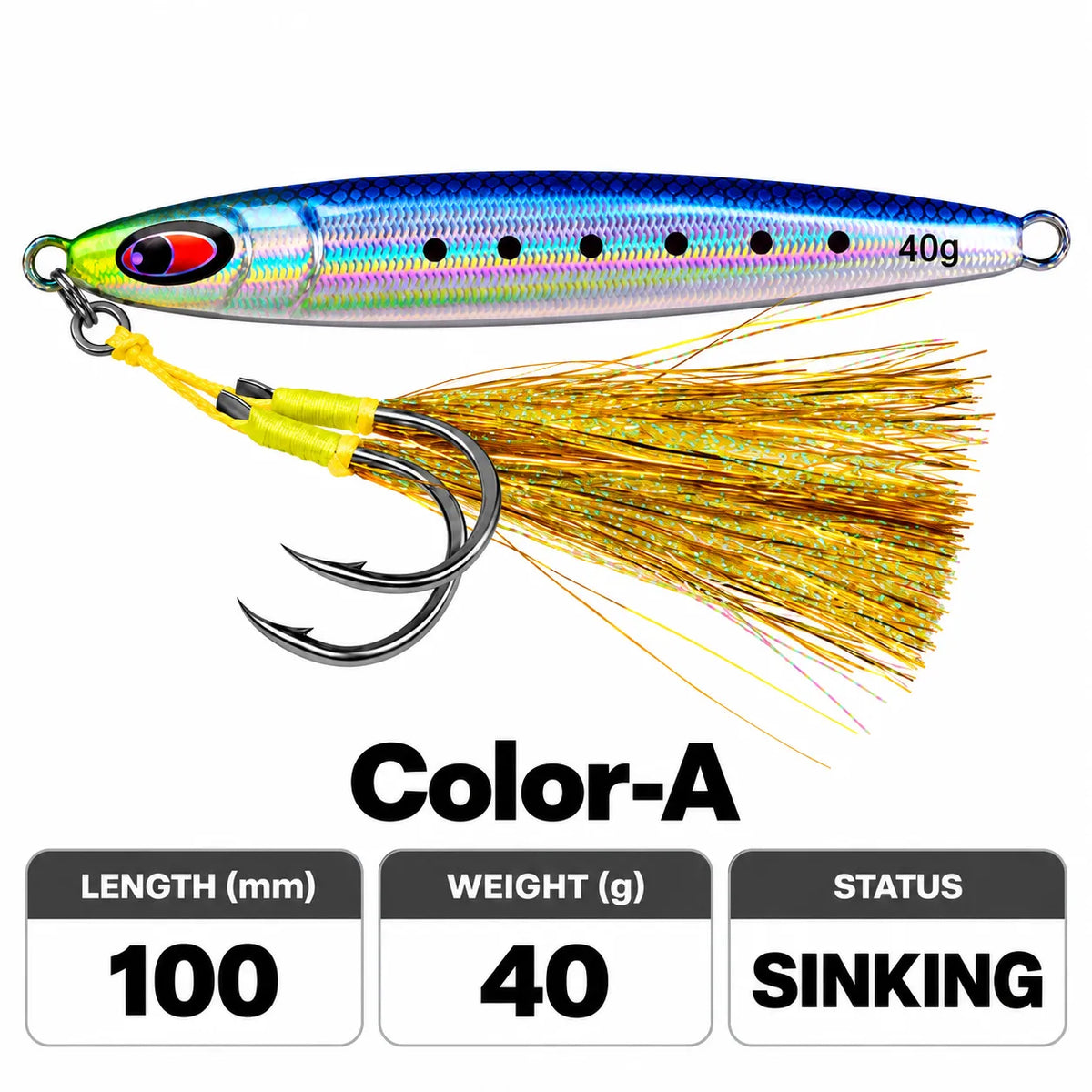TITANIC 100 Boat Jig 4_ - 1-7_16oz-info-1