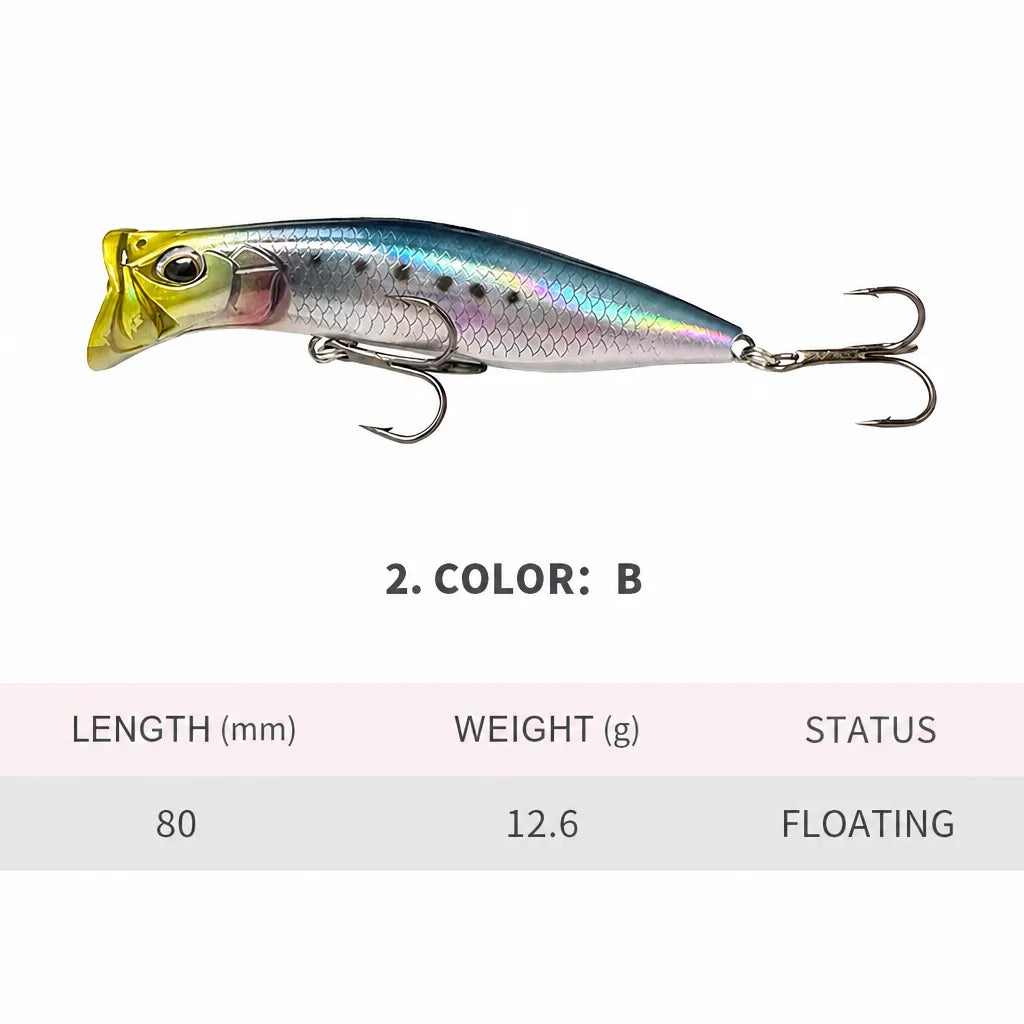 VALIANT 80 Topwater Popper 3-1:8" - 7:16oz-info-1