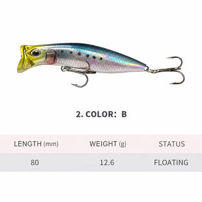 VALIANT 80 Topwater Popper 3-1:8" - 7:16oz-info-1