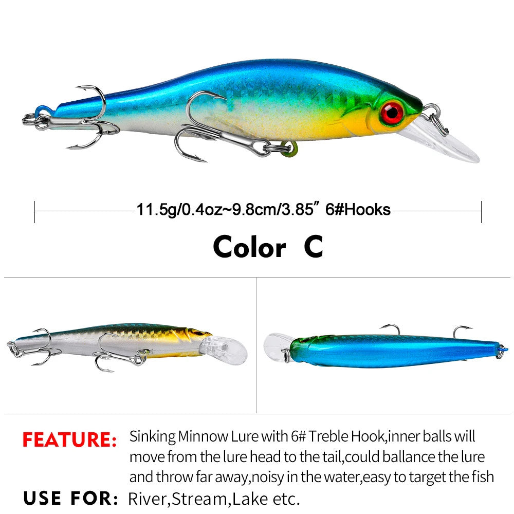 SURGE 98 Sinking Minnow 3-7/8" - 2/5oz