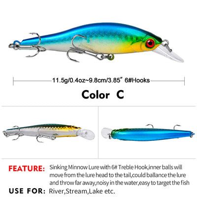 SURGE 98 Sinking Minnow 3-7/8" - 2/5oz