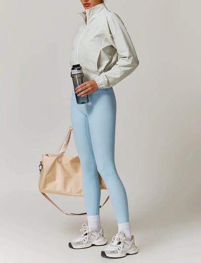 Veste zippée à séchage rapide pour le fitness et le yoga 