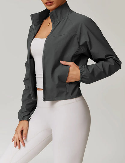 Veste zippée à séchage rapide pour le fitness et le yoga 