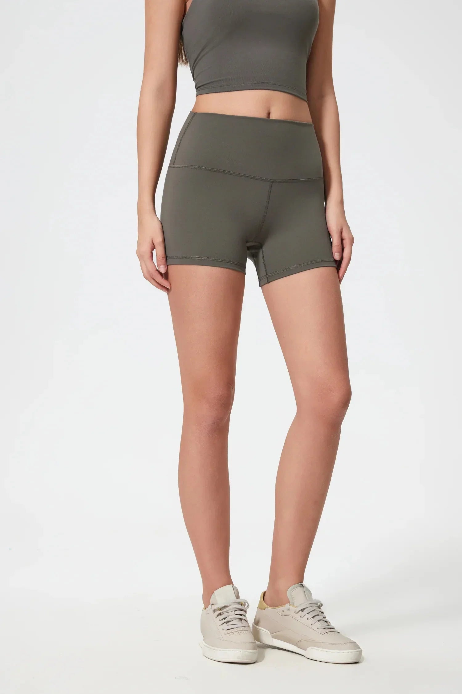 Velafit All Day Fitness Shorts-Dark khaki