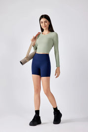 Breathe Easy Long Sleeve Top-Flax green