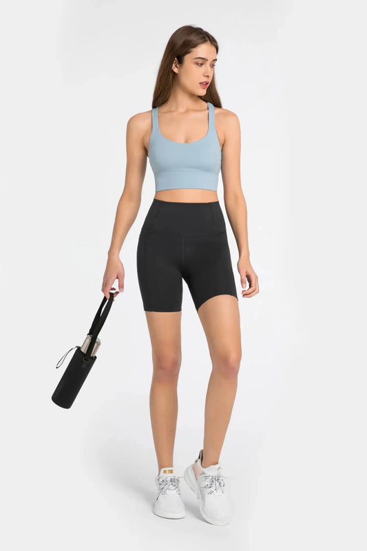 Velafit All Day High Waist Shorts-Black