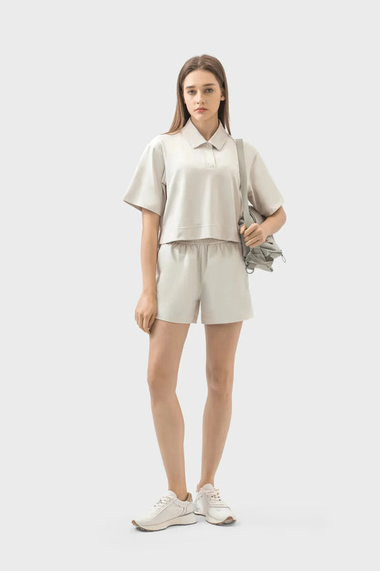 Yoga Fitness All Day Shorts-Egg white