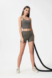 Velafit All Day Fitness Shorts-Dark khaki
