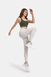 Velafit High-Waisted Workout Leggings-Egg white