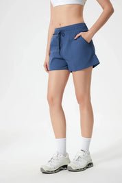 Velafit All Day Sports Shorts-Asphalt blue