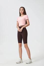 Athlete Seamless Workout Tee-Light pink