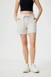 All Day Yoga Workout Shorts-White