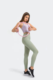 Legging d'entraînement taille haute - Vert thé