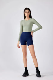 Breathe Easy Long Sleeve Top-Flax green