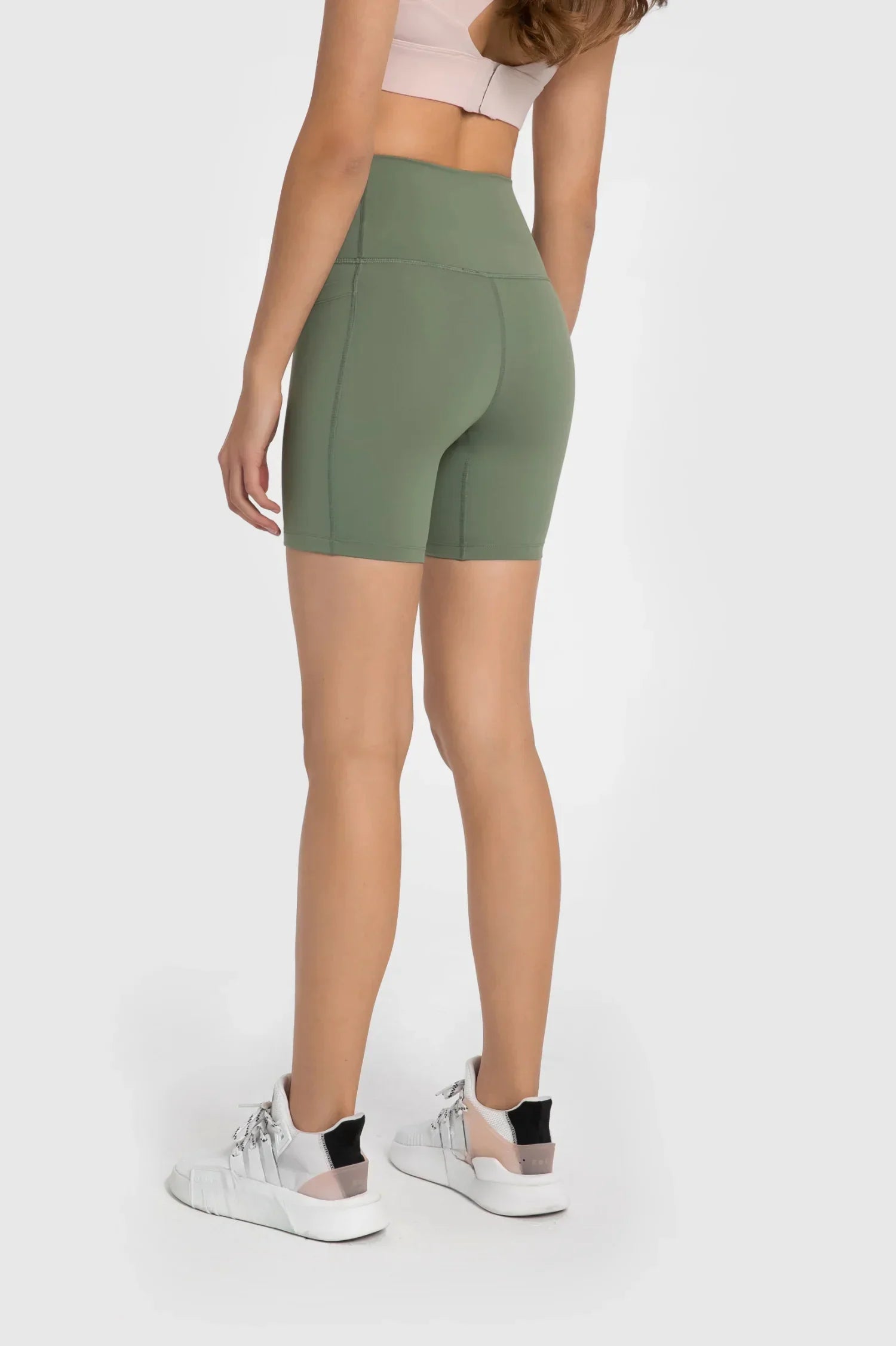 Velafit All Day High Waist Shorts-Green
