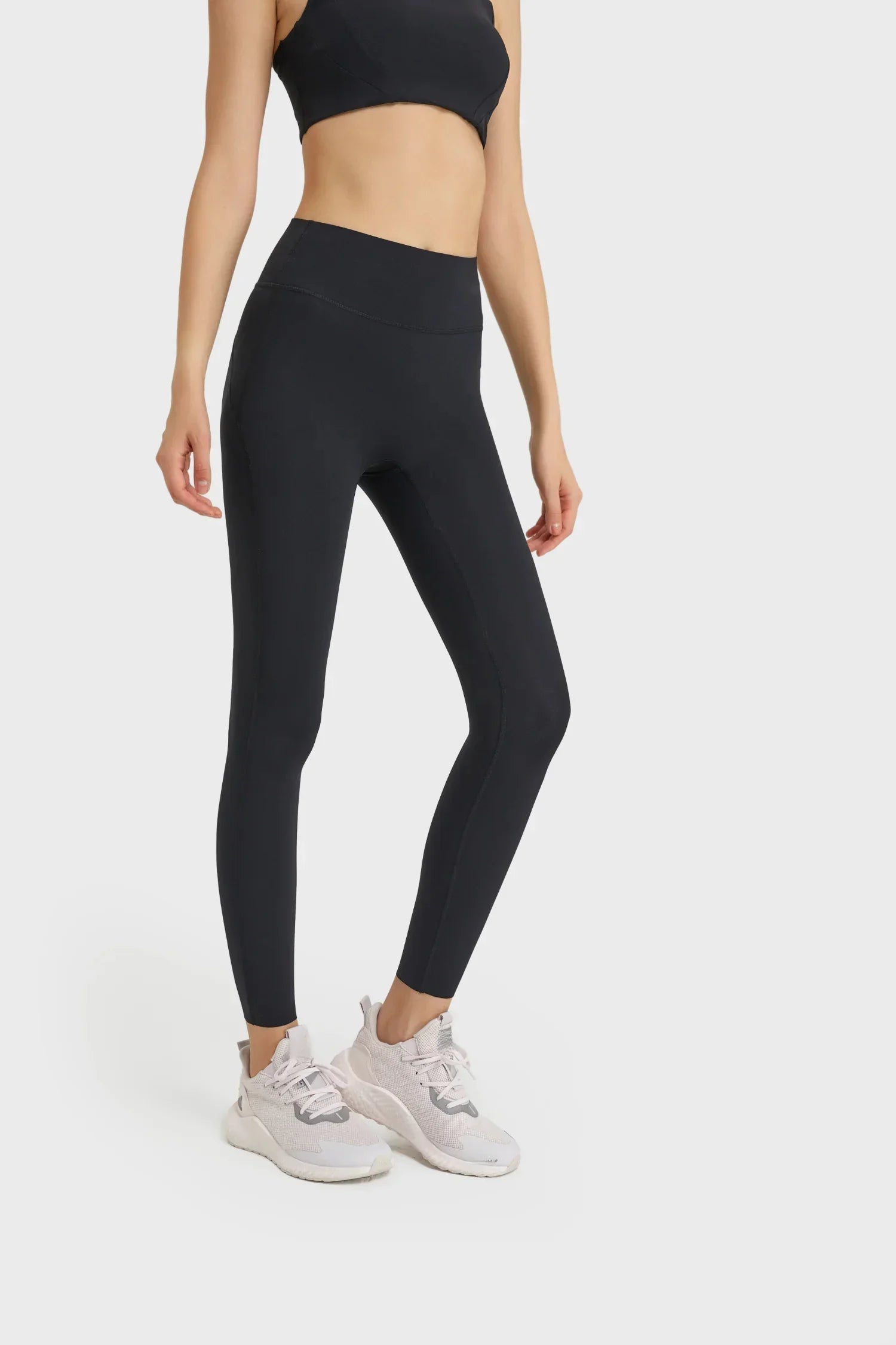 All Day Yoga Training Sports Leggings-Black