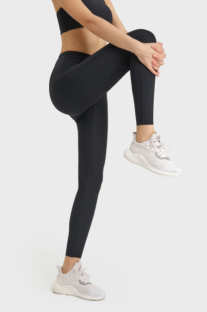 Leggings de sport pour entraînement de yoga toute la journée - Noir