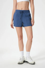 Velafit All Day Sports Shorts-Asphalt blue