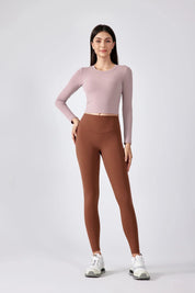 Breathe Easy Long Sleeve Top-Fog pink